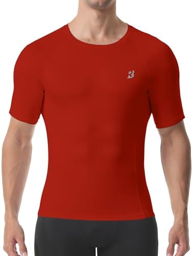 Roadbox Compression Shirt Men Short Sleeve, Cool Dry Base Layer Athletic Undershirts, Workout T-Shirt for Sports Gym Running - Image 2
