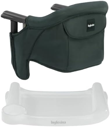 Inglesina Fast Table Chair - Dark Green + Fast Dining Tray - Portable Baby High Chair - for Babies & Toddlers up to 37 lbs -Fits Tables 0.8'' to 3.5'' Thick -Compact & Easy to Use -Travel Bag Included by Unknown