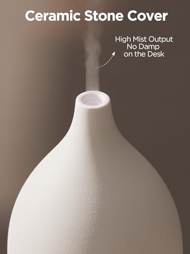 InnoGear 300ml Ceramic Essential Oil Diffuser, Diffusers for Home, White - Image 6