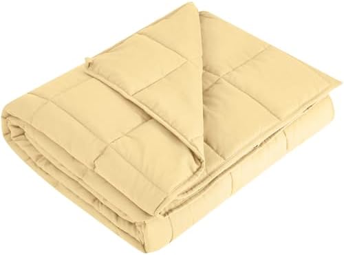 L'AGRATY Weighted Blanket - 48"x72" 20lbs Cooling Breathable Heavy Blanket Microfiber Material with Glass Beads for Adult All-Season Summer Fall Winter Soft Thick Comfort by LAGRATY