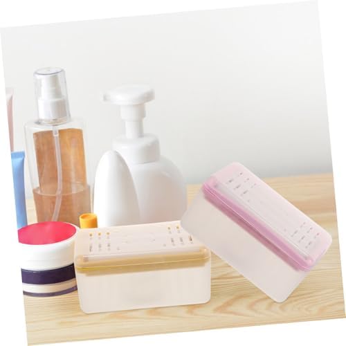 3pcs Soap Foaming Boxes with Rollers for Bathroom and Kitchen Countertop Multifunctional Soap Dispensers with Spring-Loaded Base and Rich in Yellow Blue Pink - Image 7