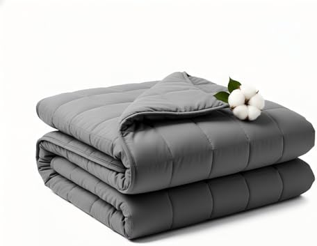 RJOP Weighted Blanket 5lbs 41"x60" for Adults and Teens, Heavy Throw with Premium Glass Beads for Napping, Machine Washable with Soft & Breathable All-Season Comfort (41" x 60" 5 lbs) by RJOP