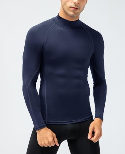SPVISE Men's Compression Shirts Long Sleeve Mock Turtleneck Workout Tops - Image 2