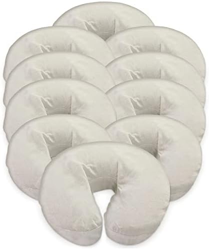 London Linens Pack of 10, Premium Extra Thick 100% Cotton Flannel Massage Tables Face Cradle Covers Cozies Fitted - Includes 10 pcs (Natural) by LONDONLINENS