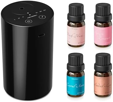 Airversa AN8 Waterless Essential Oil Diffuser Starter Kit, Black by Airversa