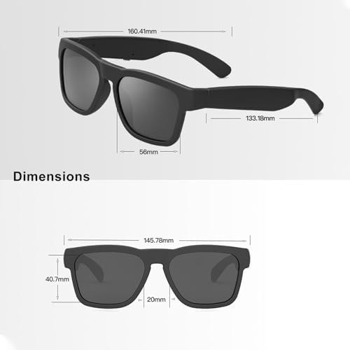 OhO Open Ear Smart Glasses, UV400 Z87.1 Lightweight Bluetooth Sunglasses - Image 6