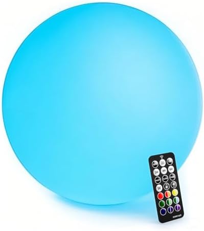 LOFTEK LED Pool Light, 12-inch Rechargeable Globe Floor Lamp w/Remote by LOFTEK