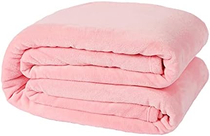 NANPIPER Fleece Blankets, Super Soft Flannel King Size Blanket for Bed, Luxury Cozy Microfiber Plush Fuzzy Blanket,Pink by NANPIPER