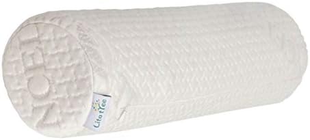 Pillowcase Ultra-Soft Cover for Neck Roll and Cervical Bolster Round Pillow of LitoTree (18x6 inch Pillowcase White) (Pillow case only, Does not Include The Pillow) by Homepage