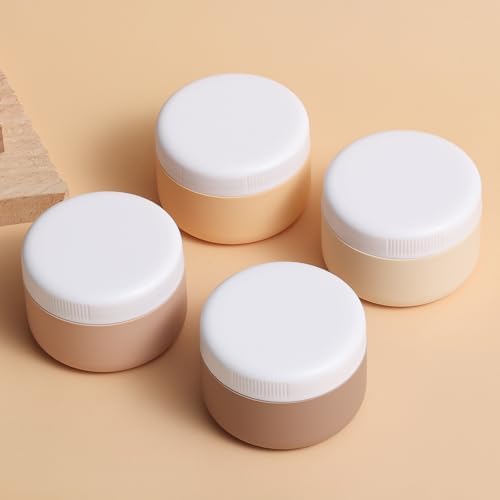 kuangre Travel Containers for Toiletries, Silicone Cream Jars BPA-Free, Leak-proof 2oz Travel Size Containers, Portable Size Silicone Jars with Lid for Cosmetic Face Hand Body Cream (4 Pack) - Image 5