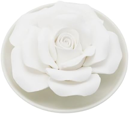 Flower Rose Ceramic Essential Oil Mini Diffuser, Ceramic Pallet A by Unknown