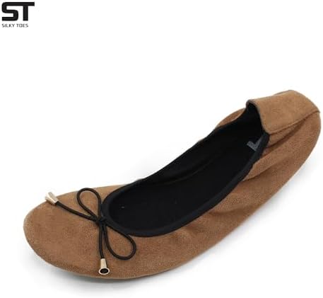 Velvet Foldable Flats for Women, Portable Ballet Shoes for Travel & Events - Image 3