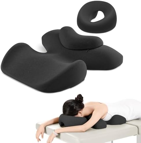 Prone Massage Pillow, a Chest and face Support Sleep Pillow, is Suitable for Massage, SPA and Sleep. It Comes with a Removable and Washable Cover, a Non-Slip Bottom (Dark Grey) by OSZZT