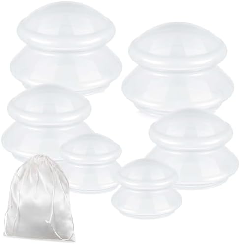 TrelaCo 6 Pcs Silicone Cupping Kit for Massage Therapy,Milky by TrelaCo
