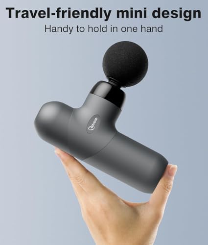 cotsoco Mini Massage Gun, Deep Tissue Percussion Muscle Massager, Compact Portable Handheld Massager with 6 Heads & 4 Speeds, Quiet for Home, Gym, Office, Travel, Gift for Men and Women - Image 5