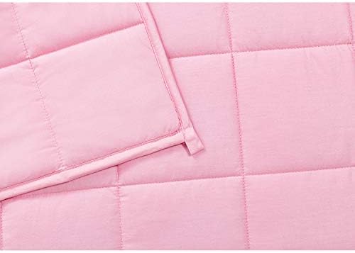 RelaxBlanket Weighted Blanket | 60''x80'',10lbs | for Individual Between 90-150 lbs | Premium Cotton Material with Glass Beads | Pink - Image 4
