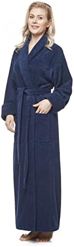 Arus Women's Long Style Full Length Thick Shawl Collar Turkish Bathrobe - Image 3