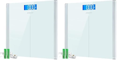 Etekcity Digital Body Weight Bathroom Scale with Step-On Technology, 400 Lb, White (Pack of 2) by Etekcity