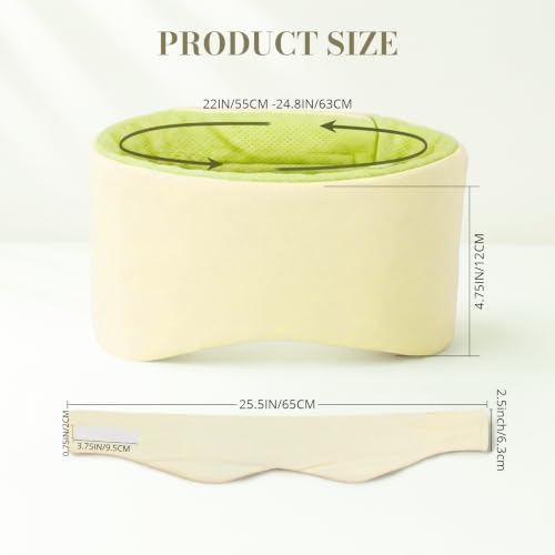 Sleep Mask for Women Men, Reversible Eye Mask Sleeping with Cozy & Cooling Sides, Adjustable Velcro Band, Blackout Face-Hugging Padded Eye Cover for Sleeping Travel Office, Cyan/Yellow - Image 7