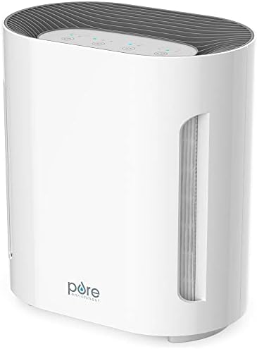 Pure Enrichment PureZone Air Purifier for Bedroom & Living Room, 4-Stage Filtration & UV-C Light, H13 HEPA Filter Helps Remove Bacteria, Pet Hair Dander, Allergens, Germs, Smoke, Dust (White) by Unknown