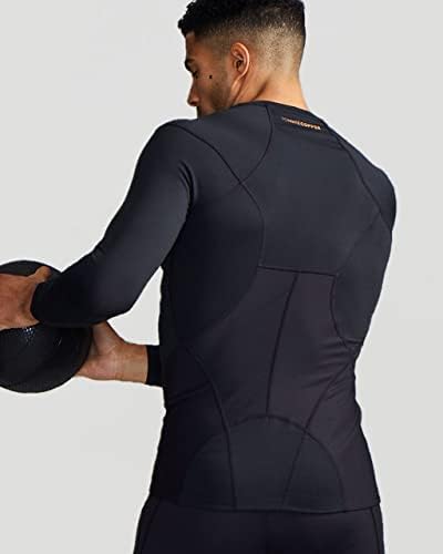 Tommie Copper Mens Long Sleeve Compression Shirt with Front Zipper – Full Back & Shoulder Support, Posture Corrector - Image 5