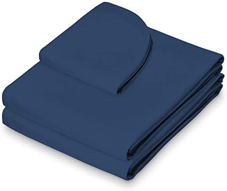 Saloniture 3-Piece Microfiber Massage Table Sheet Set - Premium Facial Bed Cover - Includes Flat and Fitted Sheets with Face Cradle Cover - Navy Blue - Image 2