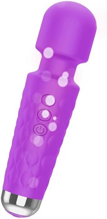 AmeMakye Mini Upgraded Rechargeable Handheld Waterproof Massager,Electric Portable Back Massager for Back Neck Shoulder Body,Purple… by AmeMakye