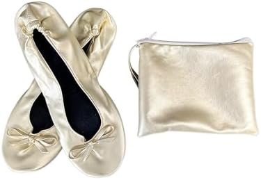 Stylish Foldable Ballet Flats for Women Portable Roll Up Travel Shoes for Wedding Bridesmaid Includes Carrying Pouch - Image 6