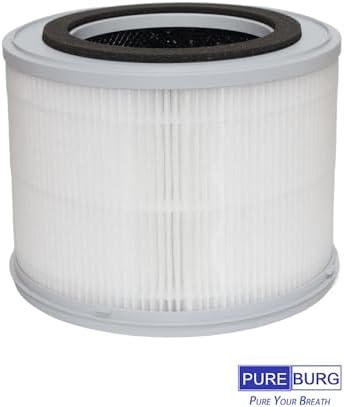 PUREBURG Replacement Filter Compatible with Broan NuTone Air Purifier Model BNAP-100, H13 True HEPA and Activated Carbon Multi-Layer Filtration, Pack of 2 - Image 2