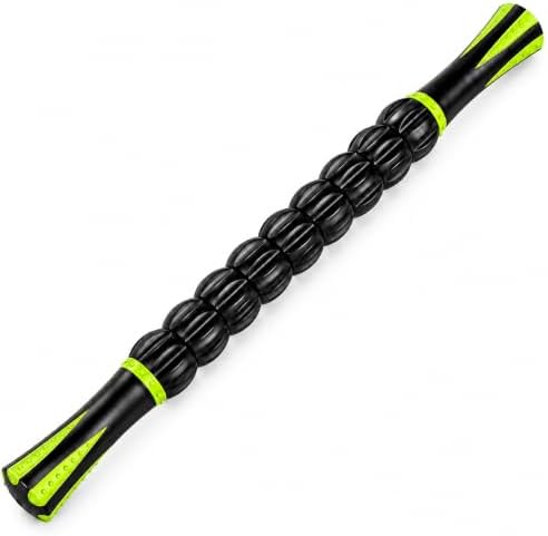 Massage Roller Stick for Muscles Deep Tissue, Portable Muscle Roller with 9 Independent ABS Rollers, 81 Contact Points, Dual-Grip Handles for Gym & Home Use by Nezolap