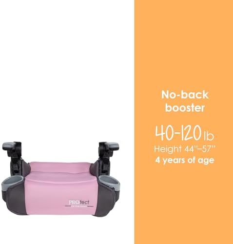 Baby Trend Protect 2-in-1 Folding Belt-Positioning Booster Seat, Dash Rose - Image 5