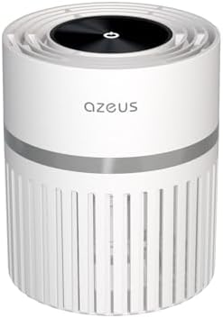 AZEUS Air Purifier for Bedroom & Home, True HEPA Filter, 430 Sq.Ft Coverage, Portable Desktop Air Cleaner —Ideal for Smoke, Pet Dander, Dust & Odors, White by AZEUS