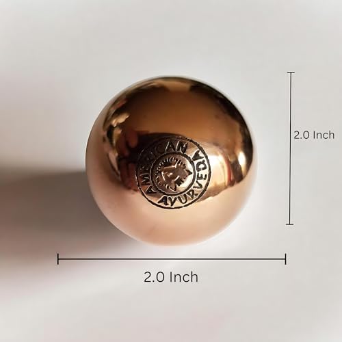 Pure Copper Ball, Bring Integrity and Clear Thinking with Natural Energy Meditation Dia Orb Sphare, Get Mental Agility Grounding Movement Therapy with Copper Orb - 2 pcs & 2 inches - Image 7