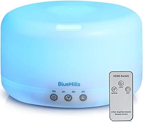 BlueHills 1000 ML Essential Oil Diffuser Premium Humidifier XL Remote White by BlueHills