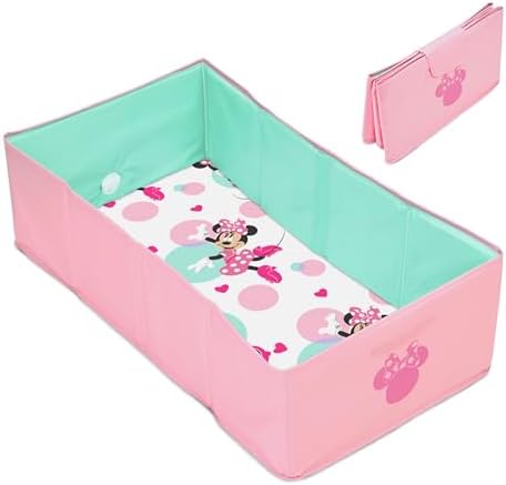 Disney Baby Minnie Mouse Tuckaway Toddler Folding Tub, Converts Shower to Bathtub, Folds to Store, Easy to Clean, Portable Baby Bathtub for Travel, 12M-5Y by Ingenuity