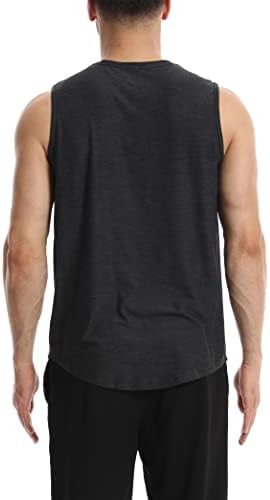 Different Touch Men’s 2 Pack Active Gym Workout Sleeveless Shirts Quick Dry Crew Neck Muscle Tank Top - Image 5