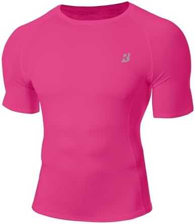 Roadbox Compression Shirt Men Short Sleeve, Cool Dry Base Layer Athletic Undershirts, Workout T-Shirt for Sports Gym Running by Roadbox