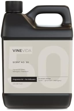 VINEVIDA Mahogany Teakwood Fragrance Oil for Cold Air Diffusers - Essential Oils for Diffuser Oil Refill & Air Freshener Room Spray (32 Fl Oz) by VINEVIDA
