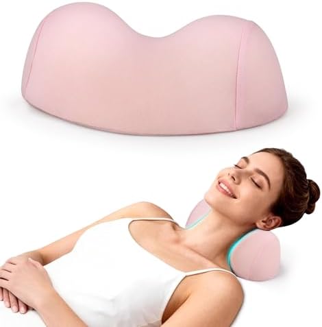 COMFYTHERA Small Neck Stretcher Pillow for Pain Relief, Soft Cervical Traction Device Neck Mild Support Pillow Memory Foam Cervical Neck Orthopedic Pillow for Tension Muscle Relax Relief (Pink) by COMFYTHERA