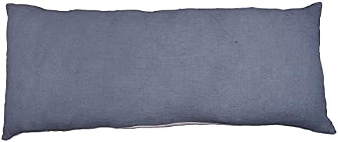 Trade Star Cotton Mudcloth Lumbar Cushion Cover Handloomed Pillow Case Decorative Spring Breathable Cushion Case Body Hug Pillow Cover Modern (Dark Grey Solid 14X36 INCHES) by TradeStar