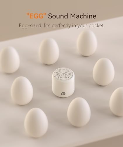 Dreamegg Portable White Noise Machine, 1000mAh Battery, Travel Sleep, Cream - Image 2