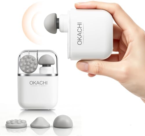 OKACHI GLIYA Mini Portable Massage Gun with 3 Heads All-in-One Storage Case by OKACHIGLIYA