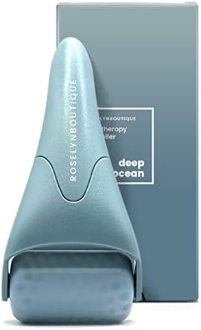 ROSELYNBOUTIQUE Ice Roller & Gua Sha for Face - Wrinkles Fine Lines Puffiness Guasha Massager Facial Skin Care Tools Self Care Gifts for Men Women (Deep Ocean) by ROSELYNBOUTIQUE