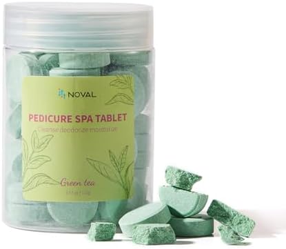 NOVAL Pedicure Spa Tablet - Fast Dissolving, Gentle & Portable Foot Soak for Softening Calluses & Hydrating Skin, Green Tea Scent by NOVAL