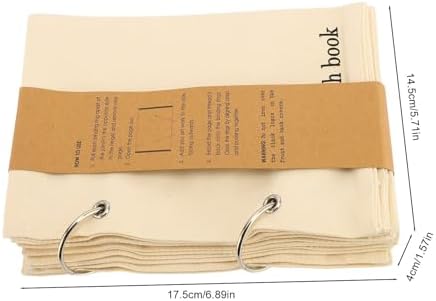 ariarly Blank Fabric Sketchbook, Portable Travel Journal Planner Notebook - Image 4