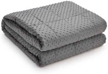 TONGDADA Minky Weighted Blanket | 40''x60'',10lbs | Cozy and Soft Minky Weighted Throw Blanket | Luxury Velvet with Premium Glass Beads | Dark Grey Minky - Image 3