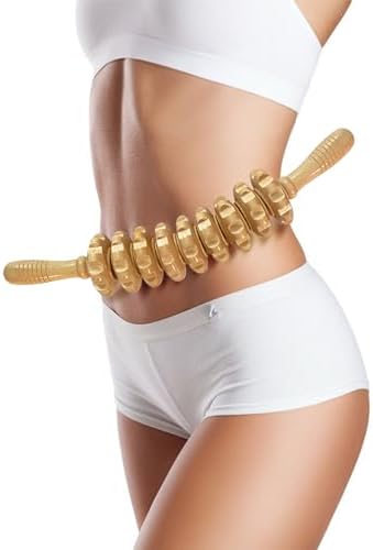 Curved Wood Massage Roller Stick for Muscle Relief & Cellulite Reduction - Image 4