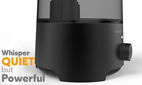 Magictec Cool Mist Humidifier, 2.5L Essential Diffuser for Bedroom and Baby, Adjustable Mist Output, Auto Shut Off, Super Quiet 360 Nozzle - Lasts Up to 24 Hours, Black - Image 2