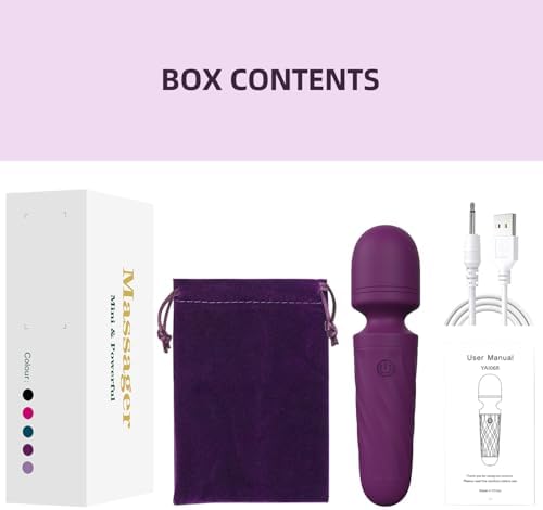 Mini Massager Wand-Waterproof,10 Vibration(Purple) - Image 6