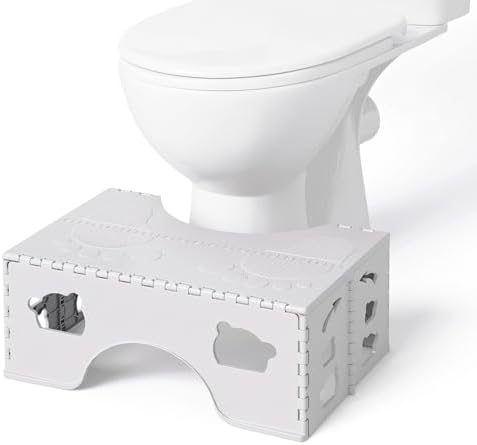Foldable Toilet Stool Squat, 7 Inch Squatting Potty for Adults, Poop Stool by Unknown